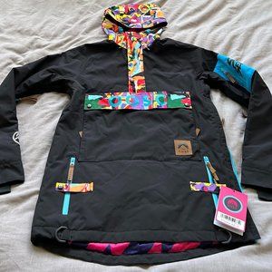 Jamie Nicholls Signature Snow Park Overhead Jacket - Black - XS - New With Tags